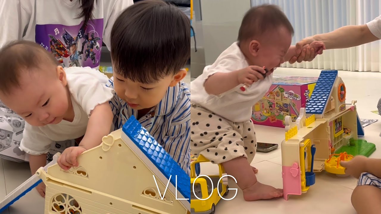 [VLOG] 자기 주장이 생긴 예린이!! 현실 남매 모먼트 가득한 시트콤 같은 태요미네 일상👶🏻👼🏻[EN/JP]