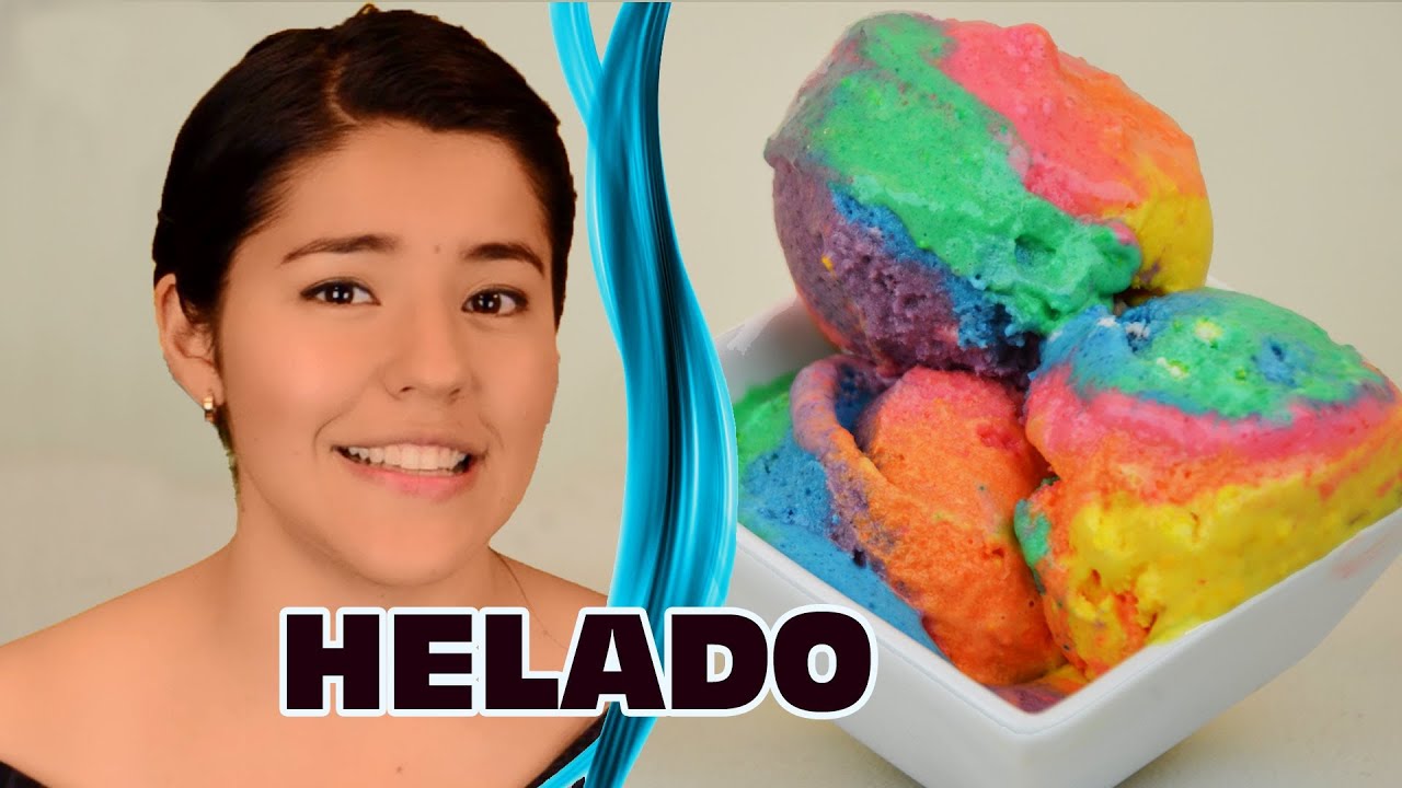 HELADO ARCOIRIS FÁCIL | COMO HACER HELADO DE COLORES | MUSAS