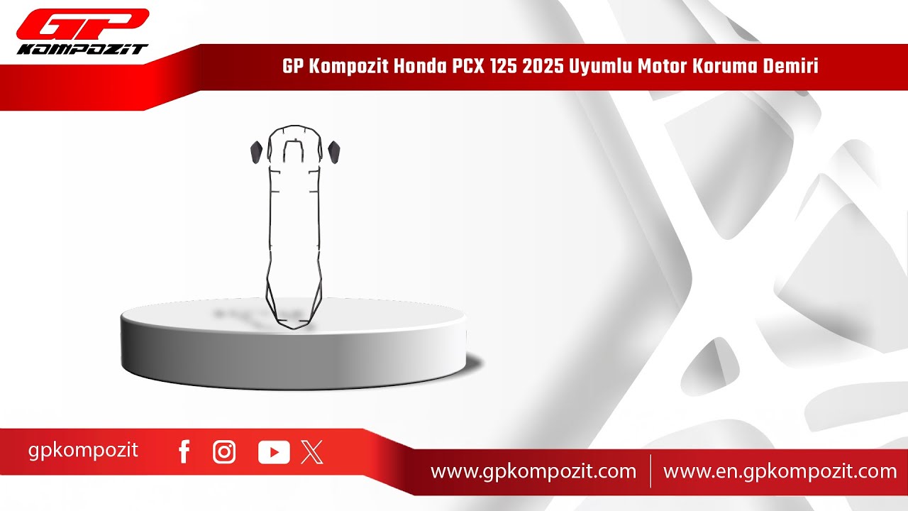 GP Kompozit Honda PCX 125 2025 Uyumlu Motor Koruma Demiri Montajı