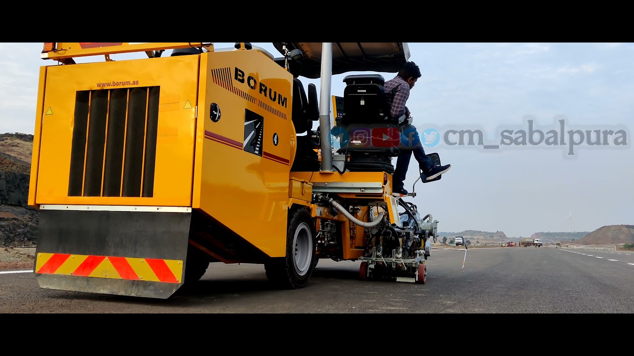 How to work Borum marking master machine, thermoplastic road marking machine in india