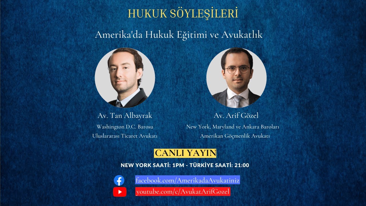 Canlı Yayın | Amerika'da Hukuk Eğitimi ve Avukat Olmak