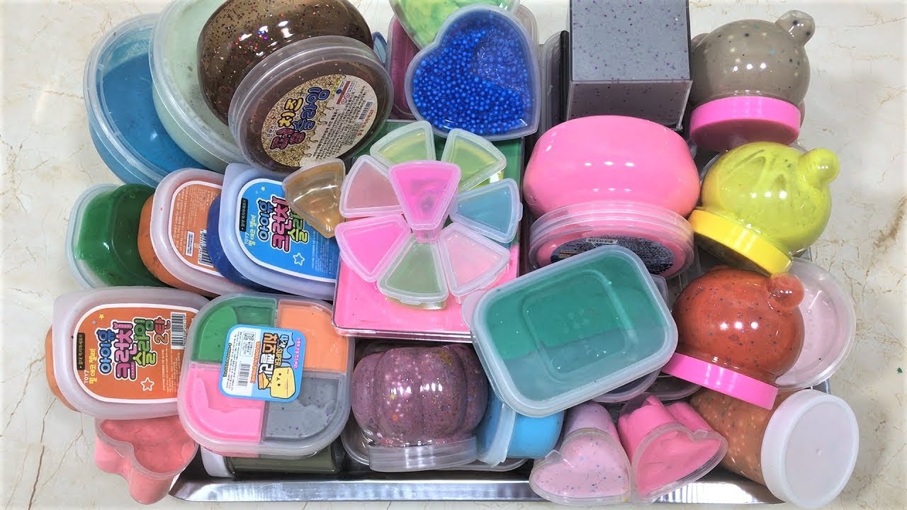 Mixing all my Slimes !! Relaxing Slimesmoothie Satisfying Slime Videos #54