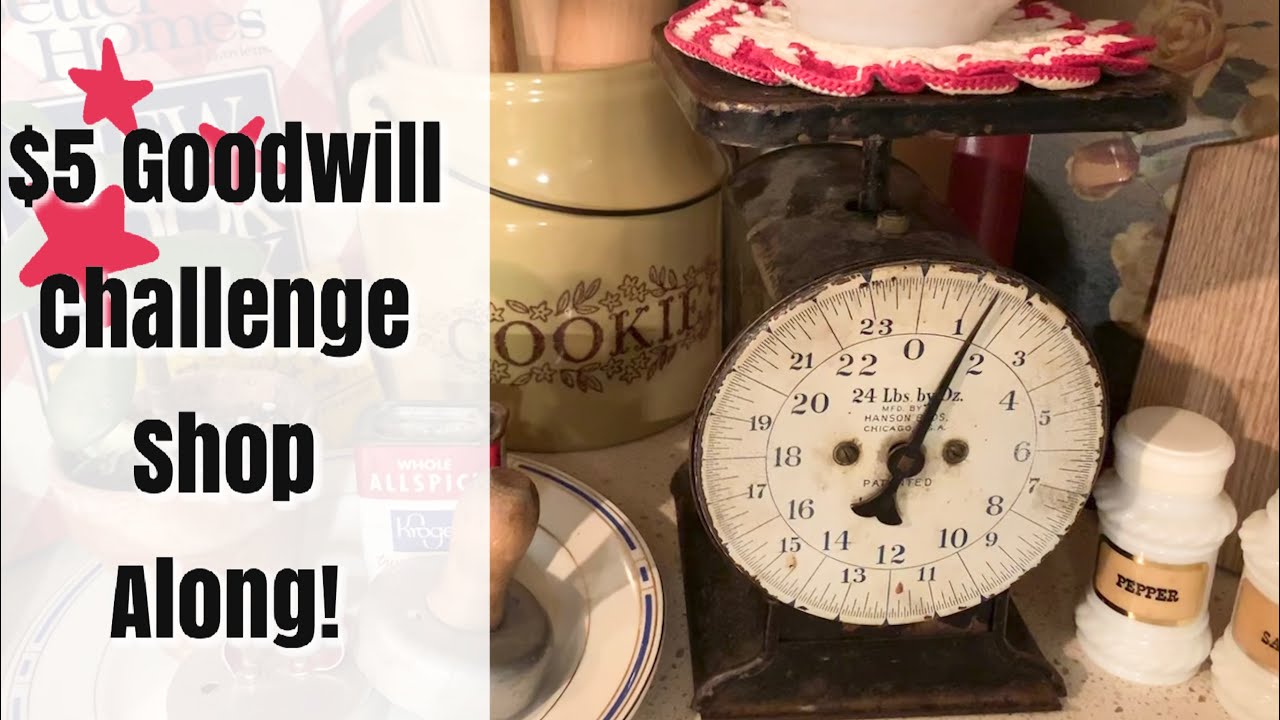Thrift Shop Along and Decor! $5 Goodwill Challenge!