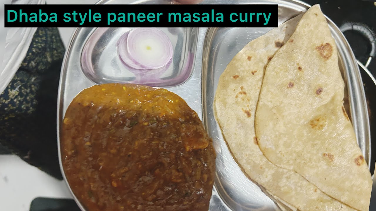 Dhaba style paneer masala curry with Roti / intilo nea taste ga #food #cooking 