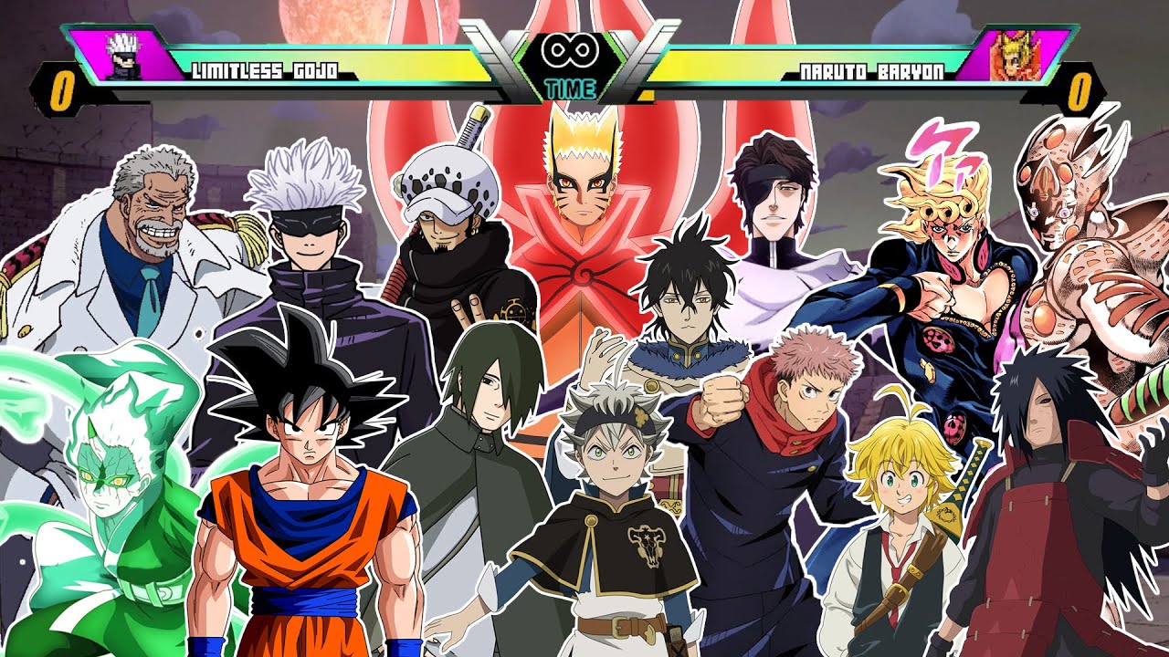 NARUTO BARYON MODE VS GOJO SATORU | Jump Force Mugen V10