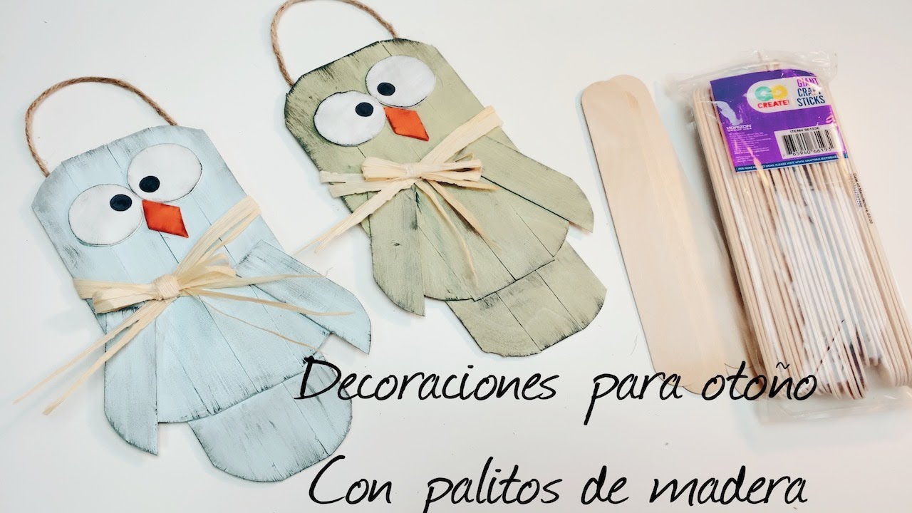 FALL CRAFTS MADE WITH WOOD STICKS | MANUALIDADES PARA OTOÑO CON PALITOS DE MADERA | ASH+LESTV