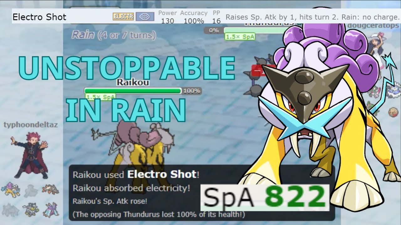 ELECTRO SHOT RAIKOU in a monster under the rain!!! | Pokemon Showdown STABMONS Gen 9
