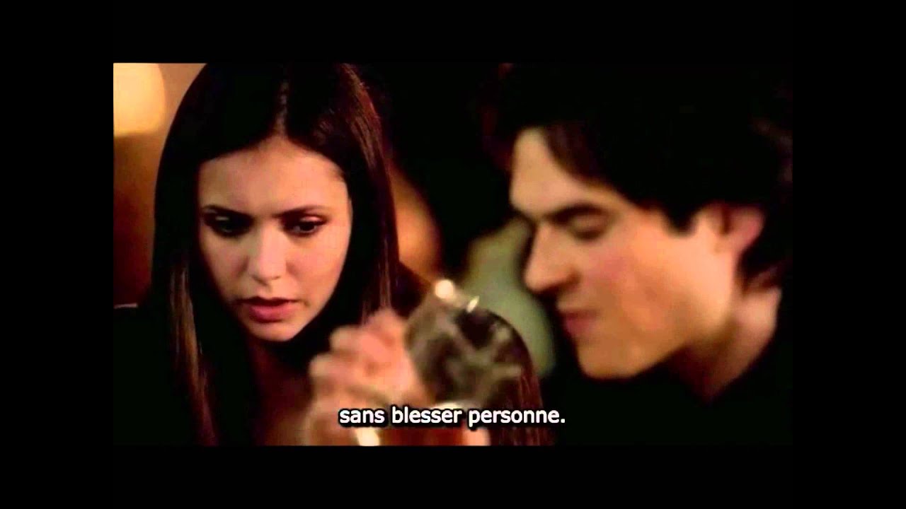 Elena boit le sang de Damon 4x02 en VostFr Vampire Diaries