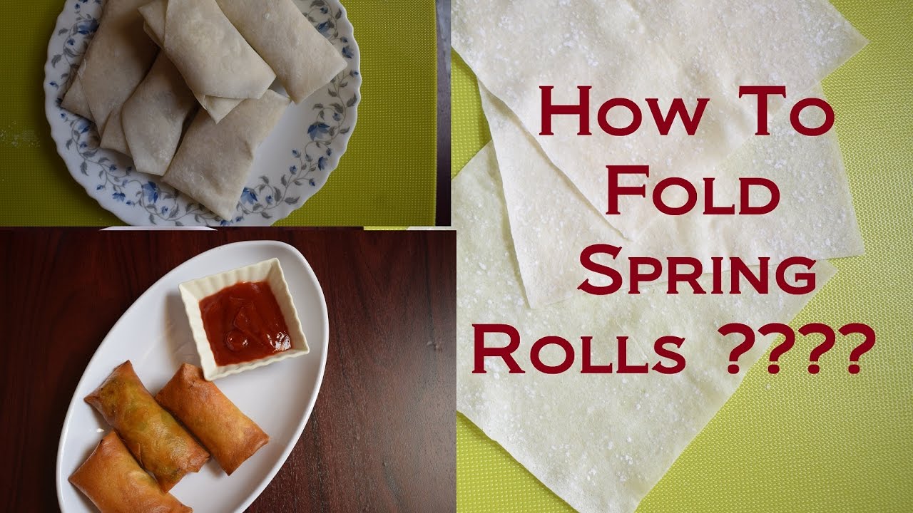 How To Fold/Wrap Spring Rolls l Party Snacks
