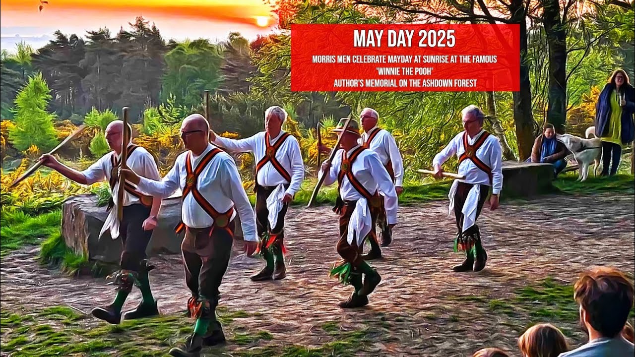 May Day celebrations 2025 on the Ashdown Forest - English Morris dancers