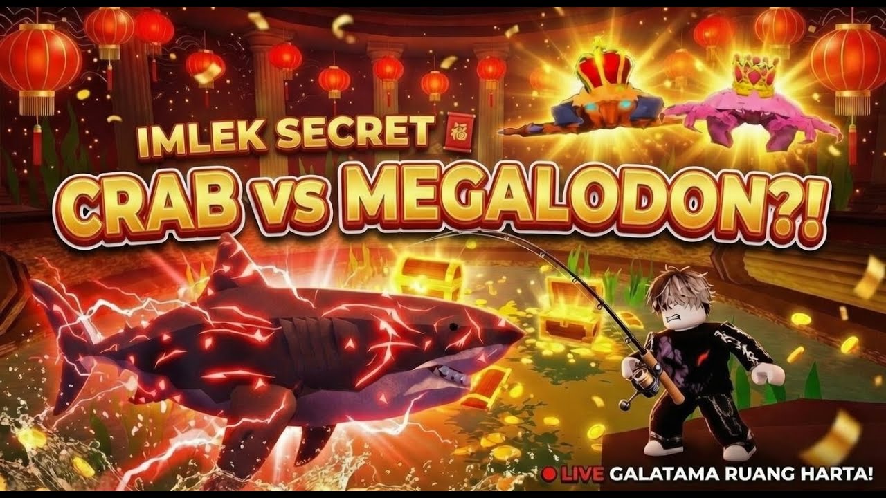 IMLEK SECRET 🧧 King & Queen Crab = MEGALODON?! LIVE GALATAMA RUANG HARTA 🔥