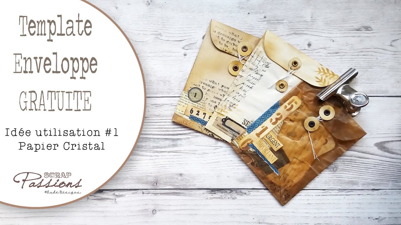 Enveloppe Junk Journal + FREE template