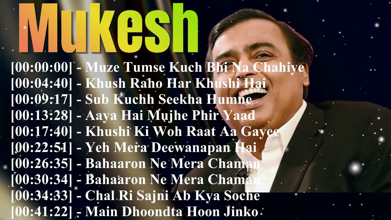 🌟 Mukesh Evergreen Songs | Greatest Hindi Hits, Romantic Classics & Legendary Music