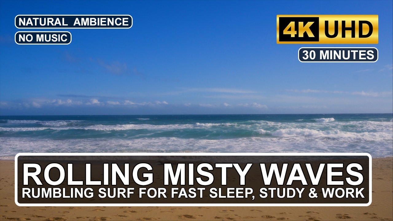 30 Minutes Sea Spray Shores | Natural ASMR Beach Sounds for  Focus & Stress Relief