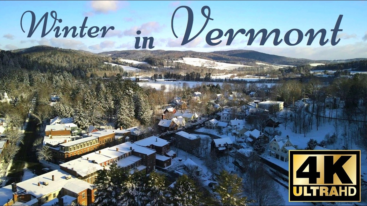 3 Hours of Vermont Winter Drone Scenery in 4k.