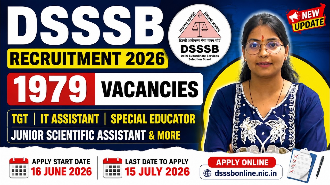 🔥 DSSSB Recruitment 2026 Notification Out | 1979 Vacancies | Apply Online for TGT
