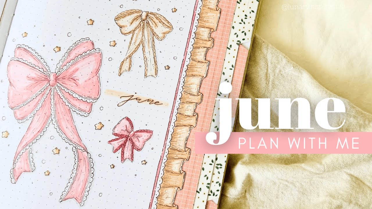 June bullet journal 🎀 coquette aesthetic 🎀 plan with me