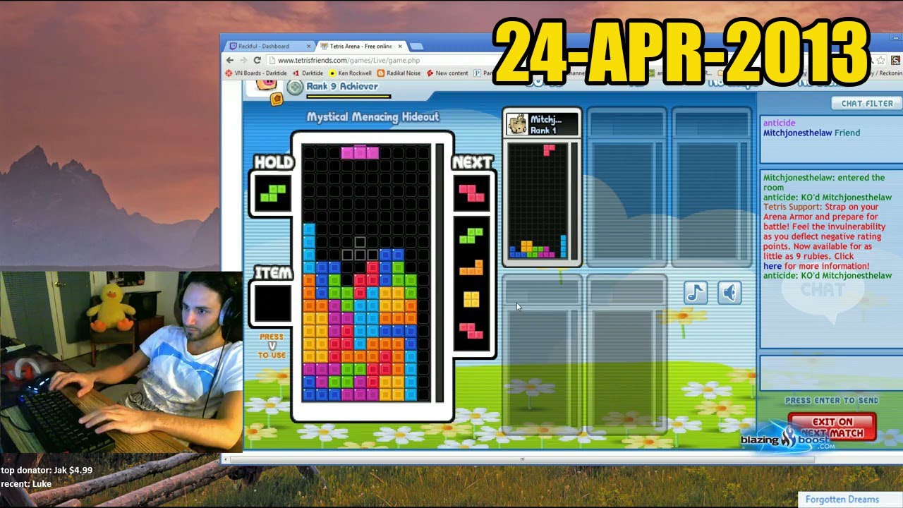 Mitch Jones - Tetris & Chess with Reckful [24-Apr-2013]