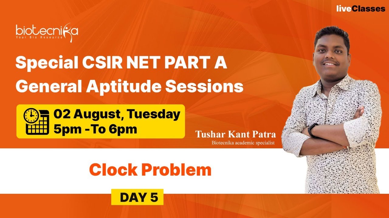 Day 5 : Clock Problem - Special CSIR NET PART A Class