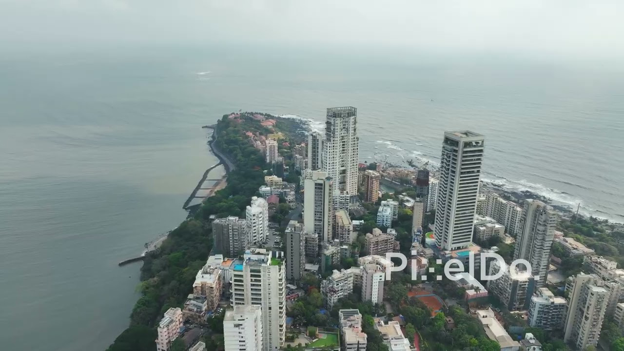 PD0036y - Mumbai's Malabar Hill Drone Video
