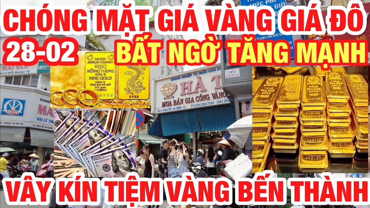 CHOÁNG VÁNG GIÁ VÀNG NHẪN VÀNG MIẾNG SJC 9999 TĂNG MẠNH I TỶ GIÁ USD,EURO,CAD,AUD,CHF...28/02/2026 I