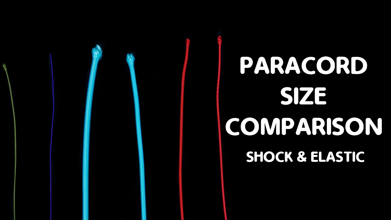 Paracord Size Comparison Part 4 - Shock & Elastic Cord