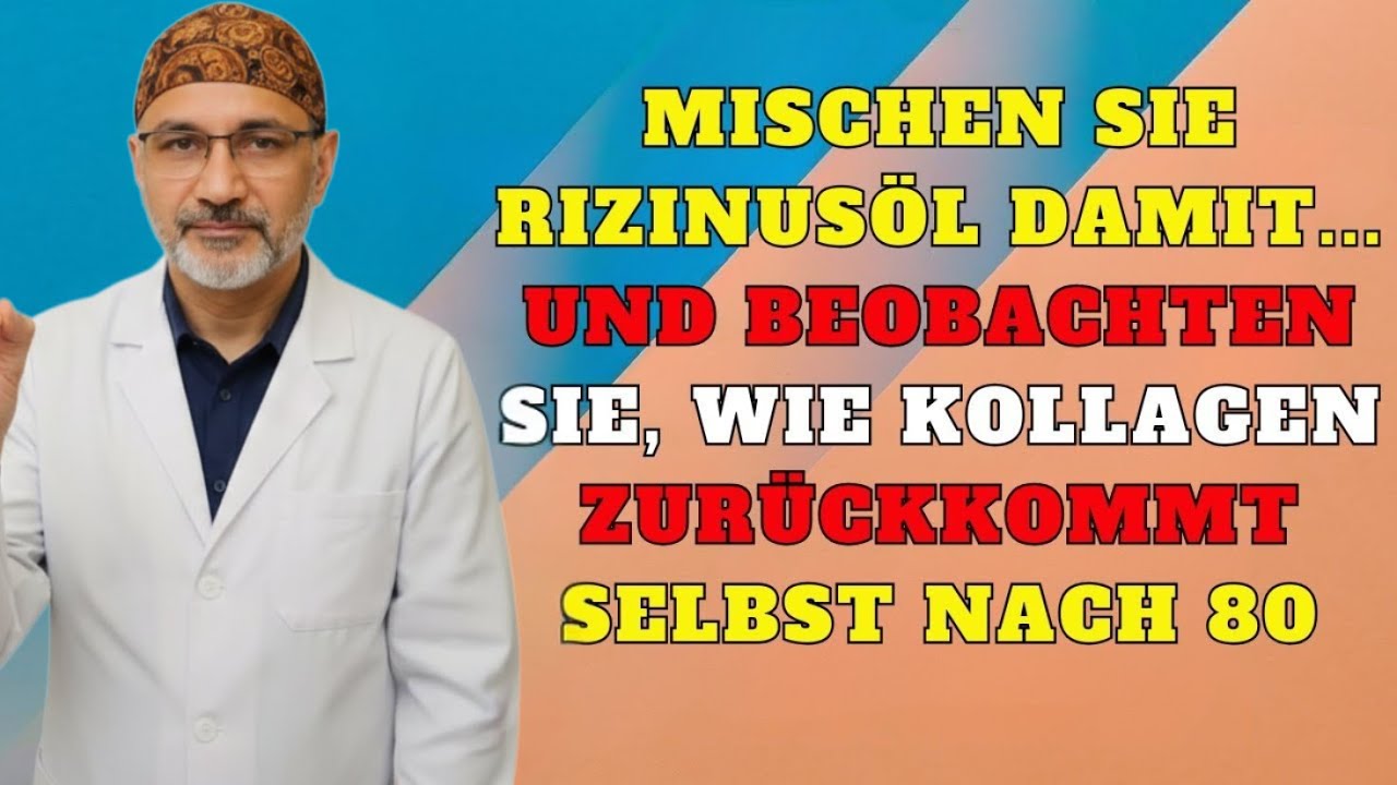 Rizinusöl niemals pur verwenden! Mischen Sie dieses Öl, um die Kollagenproduktion anzuregen