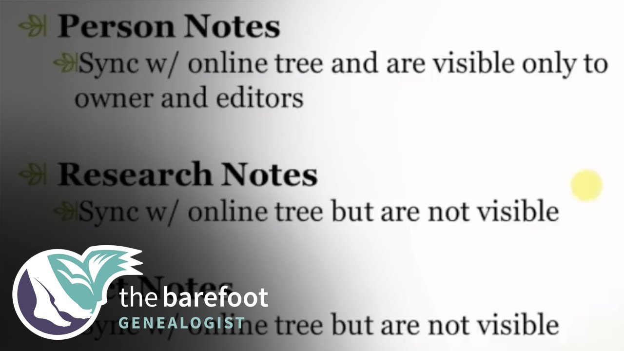 Family Tree Maker: Notes | Ancestry