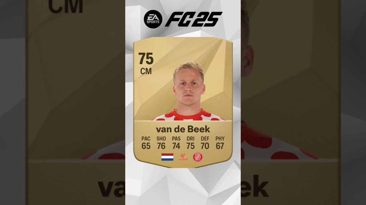 Van De Beek's Nostalgic FIFA 17 Card #vandebeek #girona #nederlands #ajax #fifa17 #fc25 #fifacards