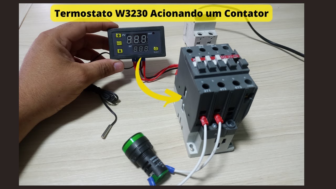 Termostato Acionando Contator - Thermostat w3230