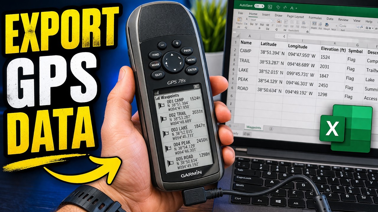 Import Waypoints or Location Data from Garmin GPS 78s to Microsoft Excel