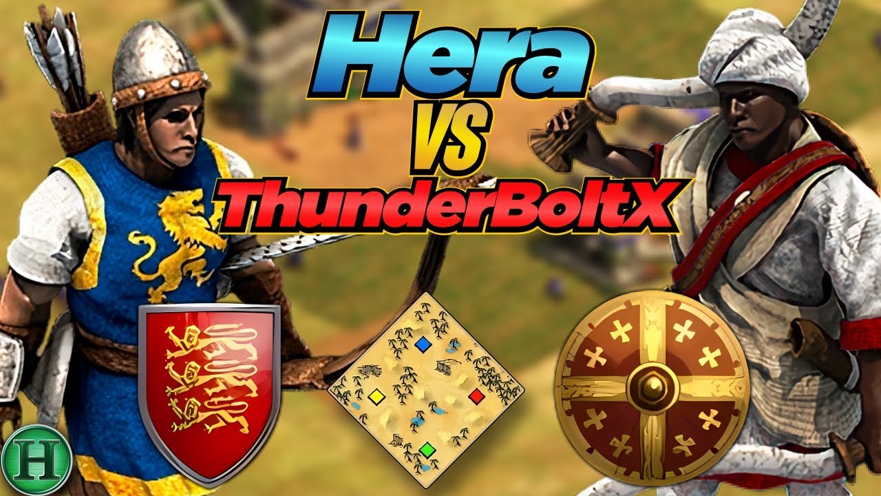 Britons vs Ethiopians | 1v1 Arabia | vs Thunderbolt | AoE2