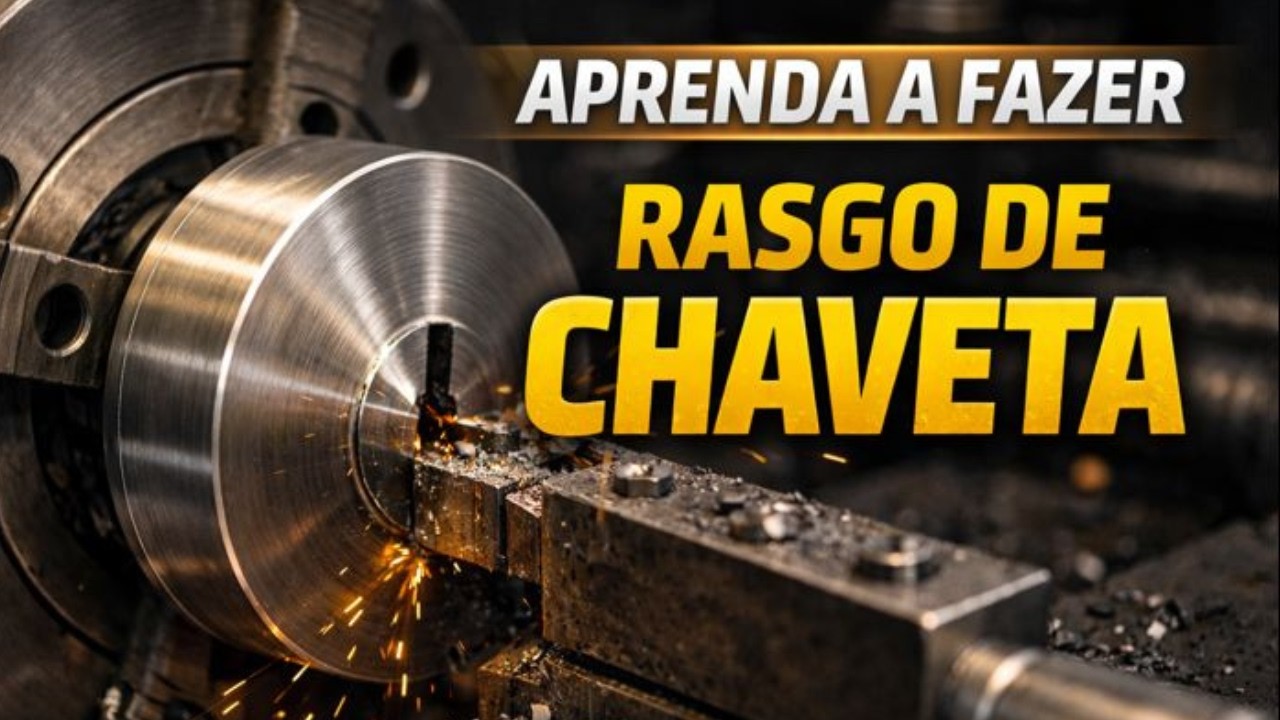 COMO FAZER RASGO DE CHAVETA EM UM POLIA