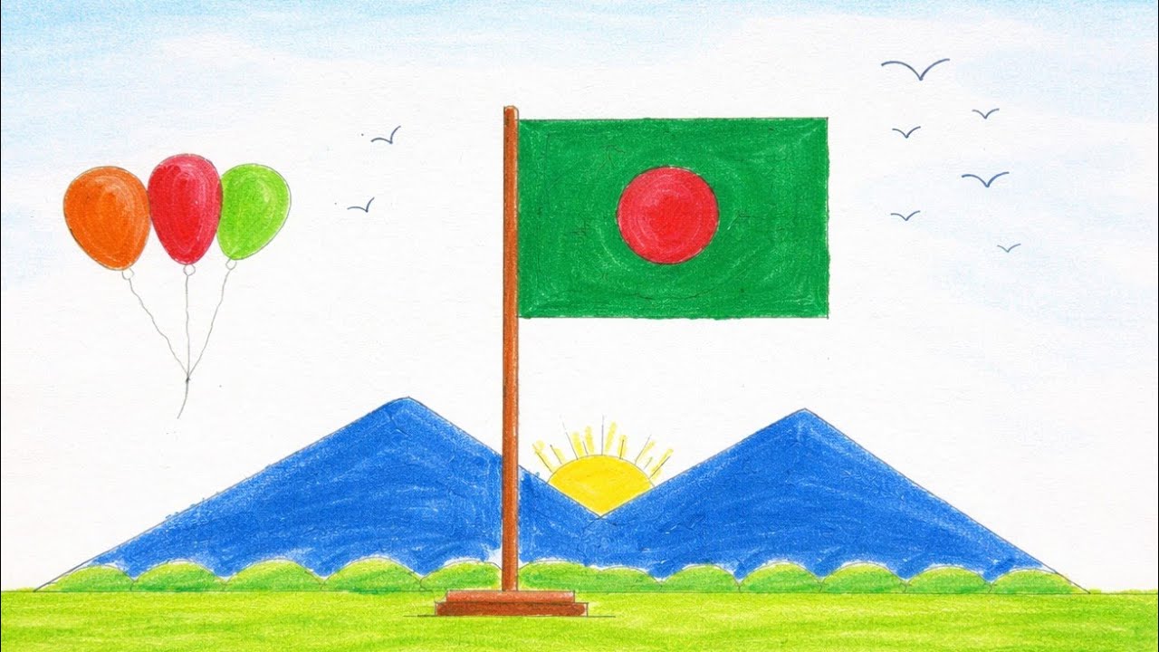 How To Draw National Flag Of Bangladesh |বাংলাদেশের জাতীয় পতাকা অংকন | জাতীয় পতাকা আঁকার সহজ নিয়ম