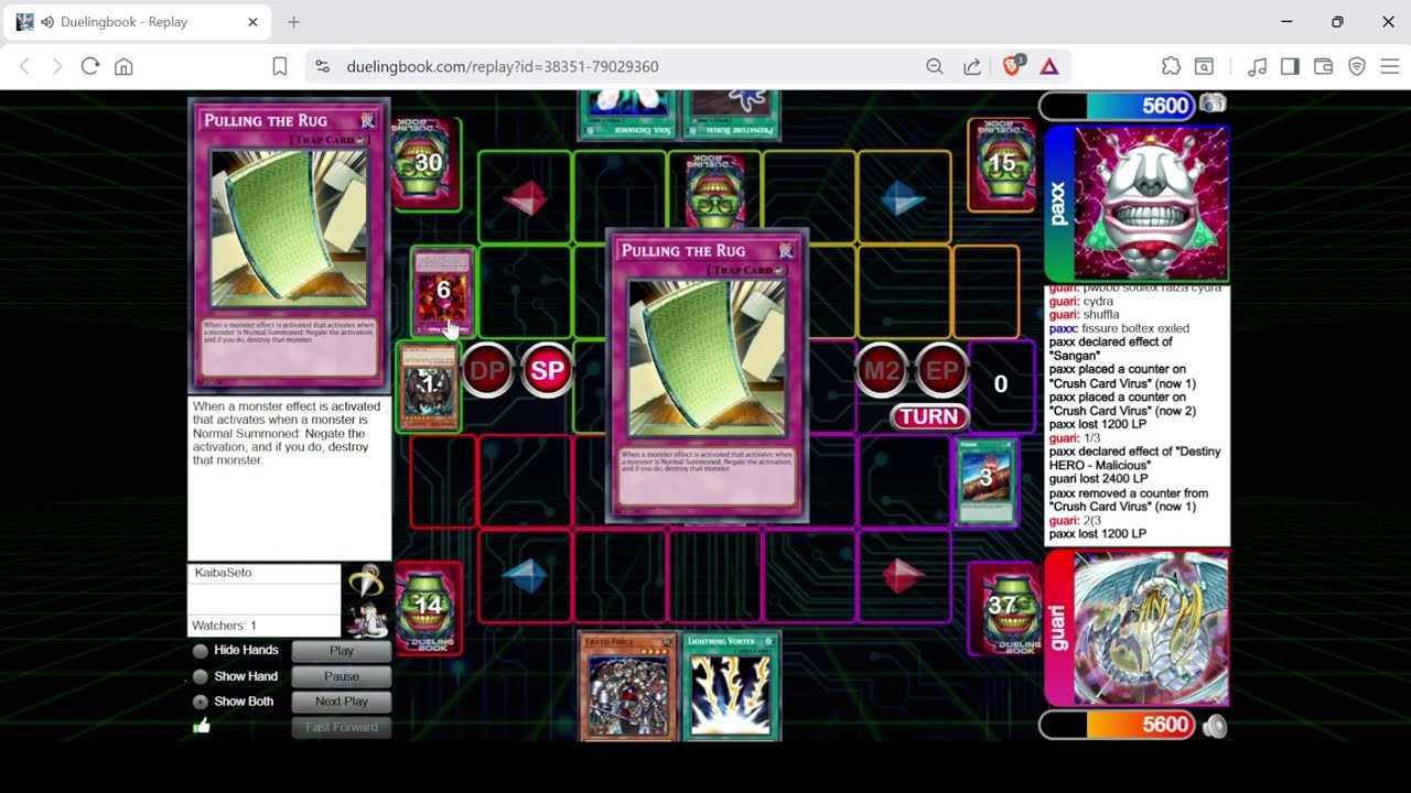 Bazoo Warrior Return vs Destiny Monarch - Perfect Circle Format Duel