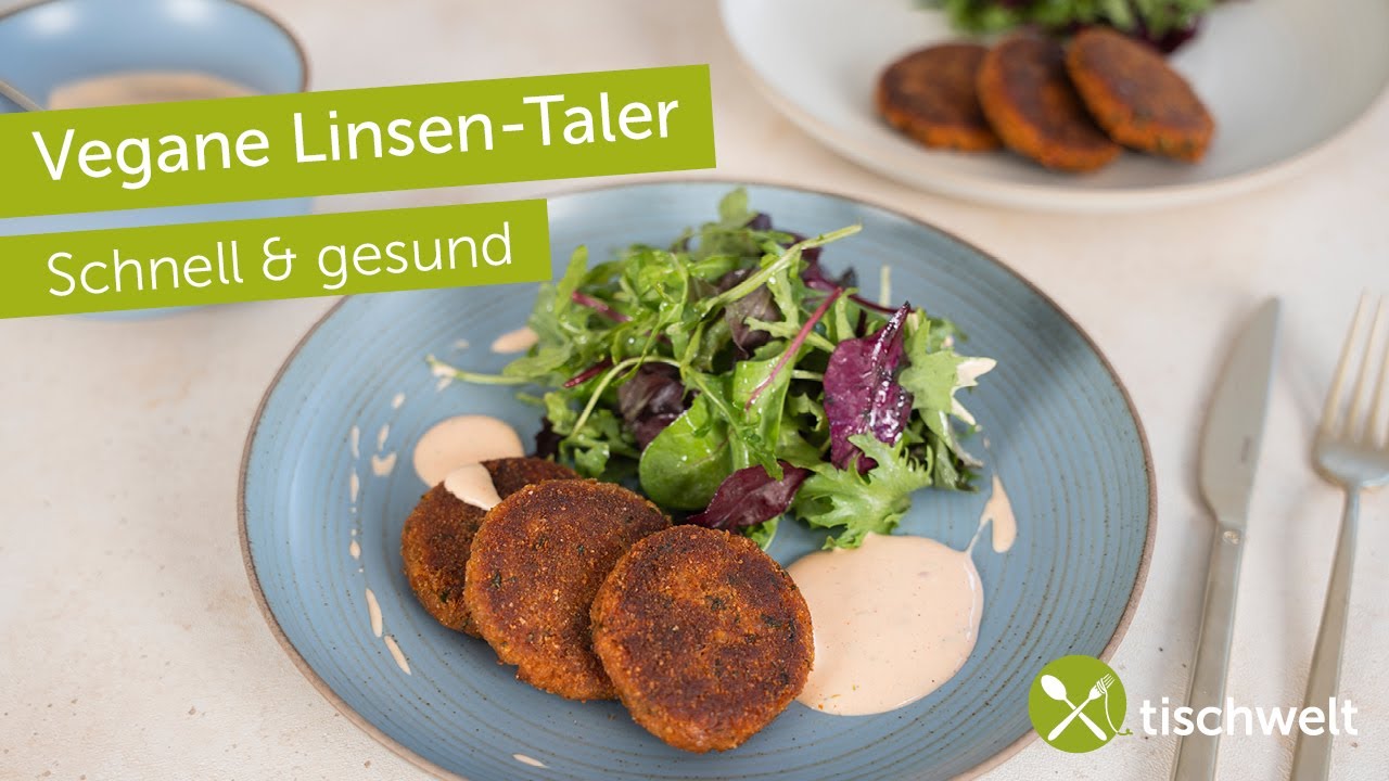 Vegane Linsentaler aus der Pfanne | Schnelles & gesundes Rezept