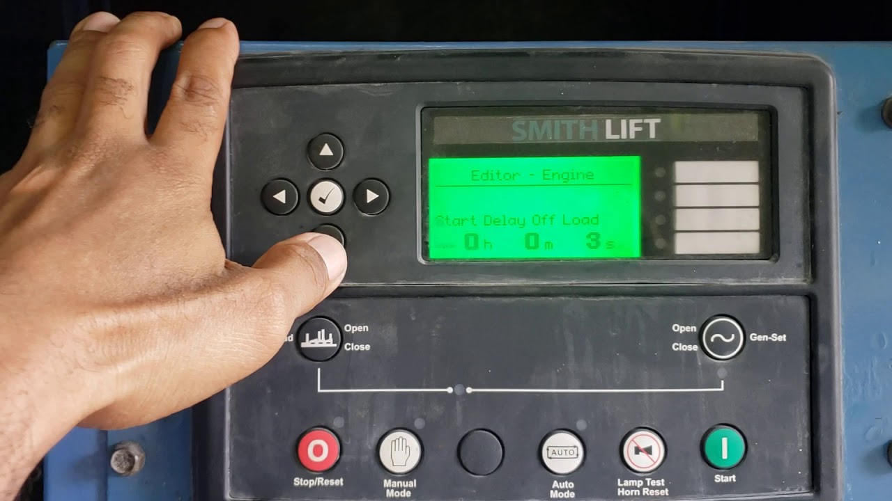 DSE7310 acceso configuración por botones frontales