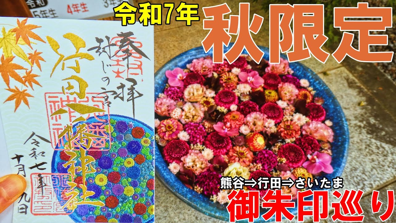 【神社仏閣ひとり旅】令和7年秋限定御朱印めぐり(埼玉県熊谷～行田～さいたま)
