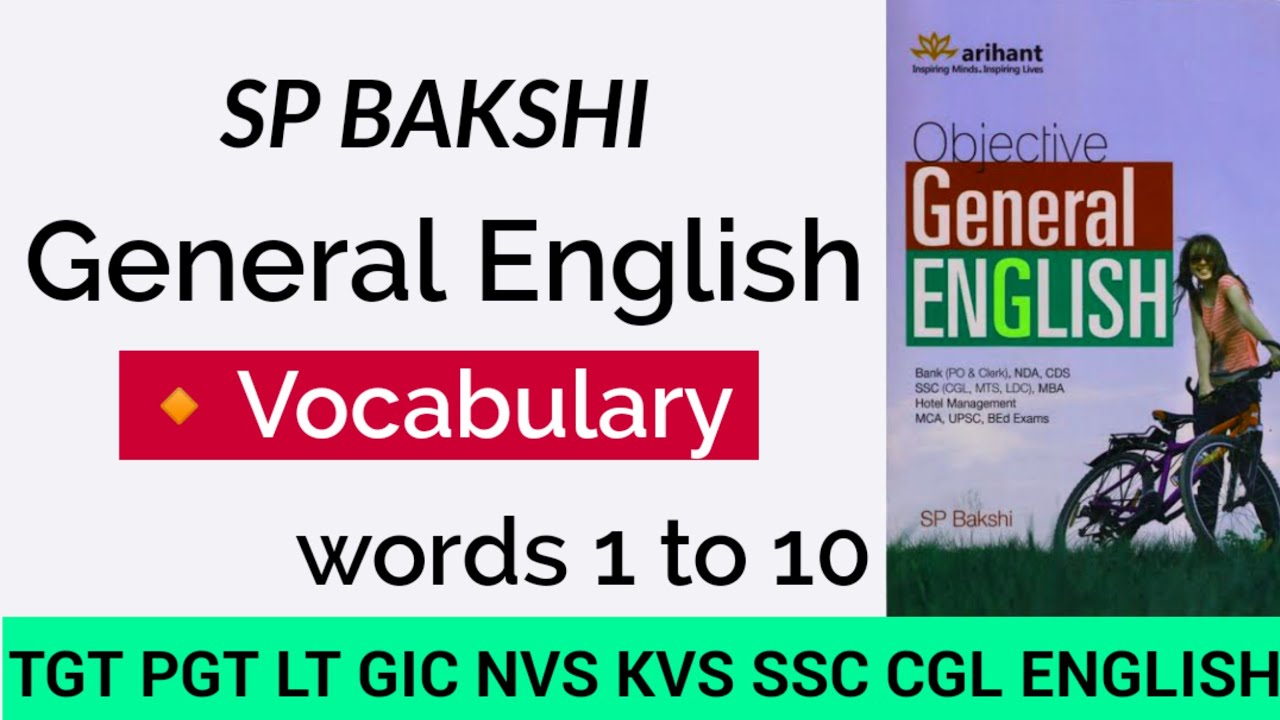 SP BAKSHI English Vocabulary || Lecture 1 || English Vocabulary || SP Bakshi English ||