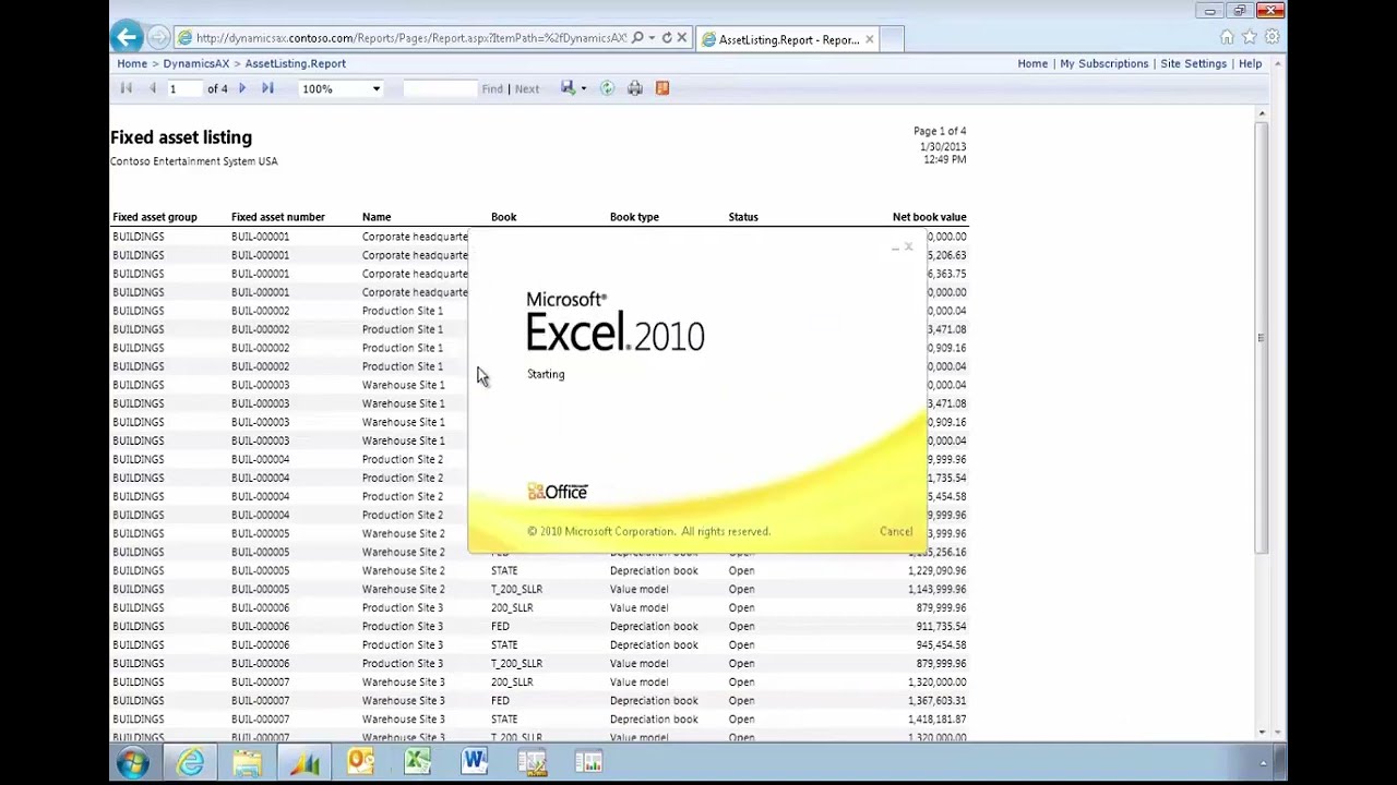 Using A Data Feed From A Dynamics AX Report In Power PIVOT | AX