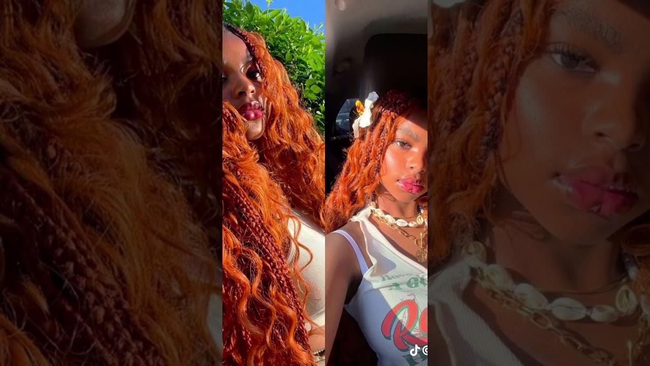 Ginger color attachment inspo✨.Its how great ginger color looks good on every skin#braids #hairinspo