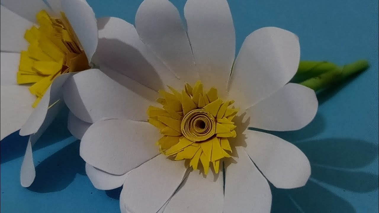 Bloom with Paper 🌼 | Easy Daisy Flower Making Tutorial | DIY Paper Craft ,#flowerbloom