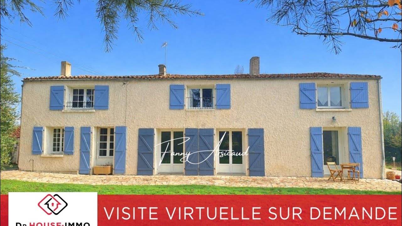 Ensemble immobilier Velluire 2 maisons en 1 bâtisse Piscine sous dôme vergers hangar