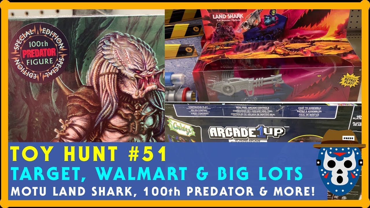 TOY HUNT #51: BIG LOTS, WALMART, TARGET-Finding MOTU Origins Land Shark, NECA Predator 100,Arcade1up
