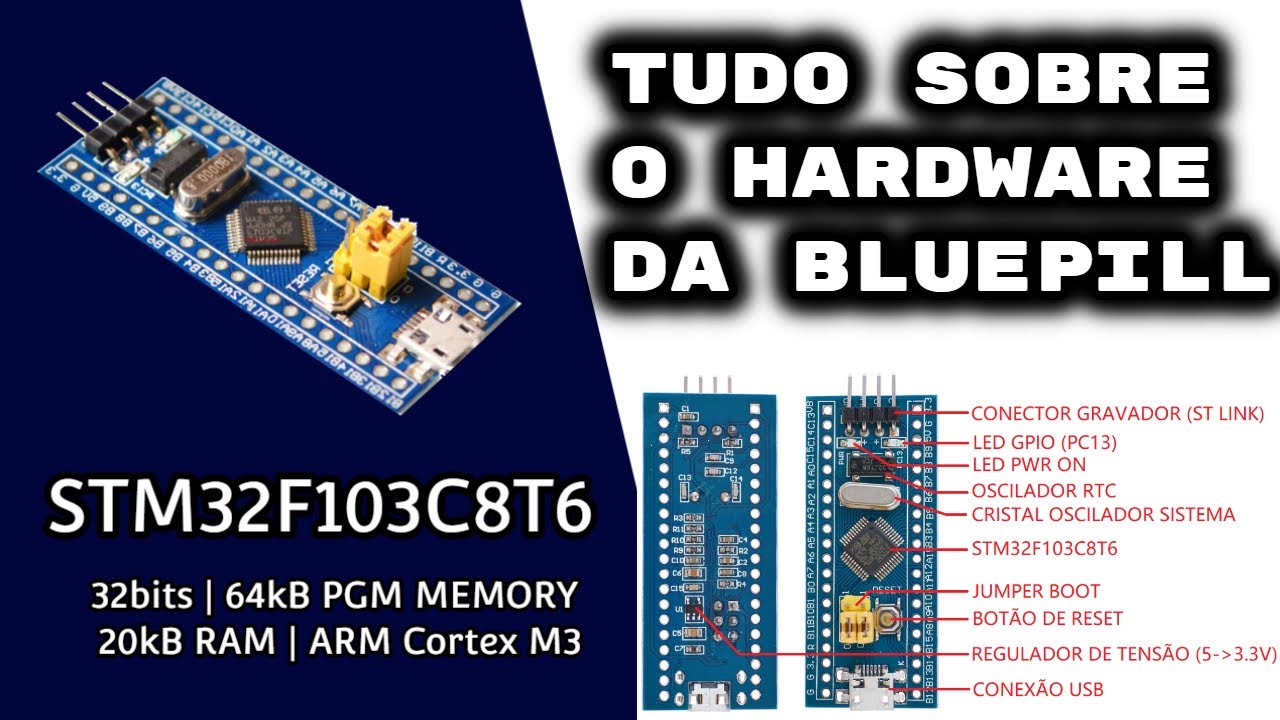 STM32 : STM32F103C8T6 | O que é a bluepill? Entenda o hardware.