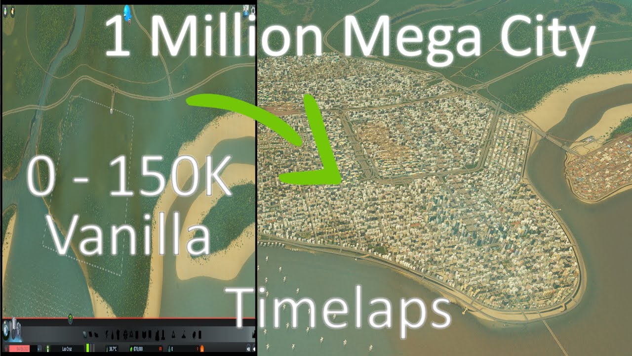 1 Million Population Mega City  [0 - 150K Build Timelaps]