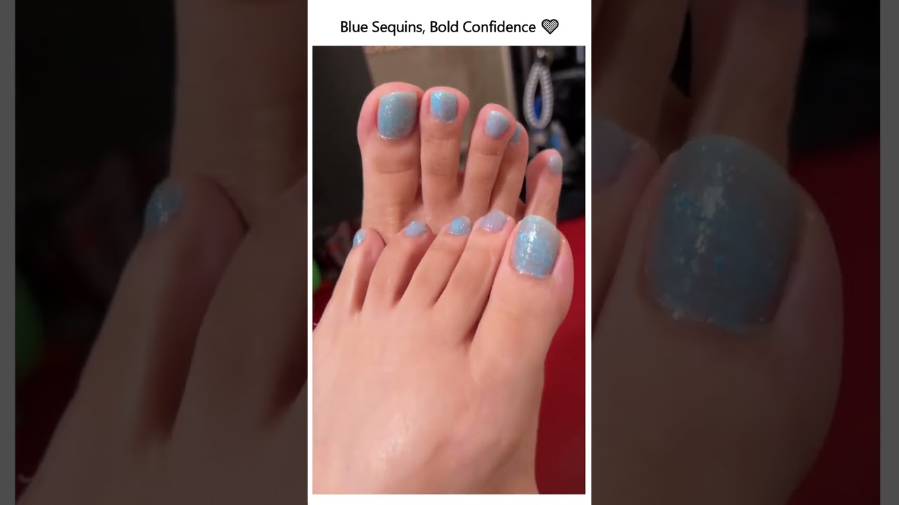 Sparkling BLUE Pedicure Inspo For AMAZING Feet 