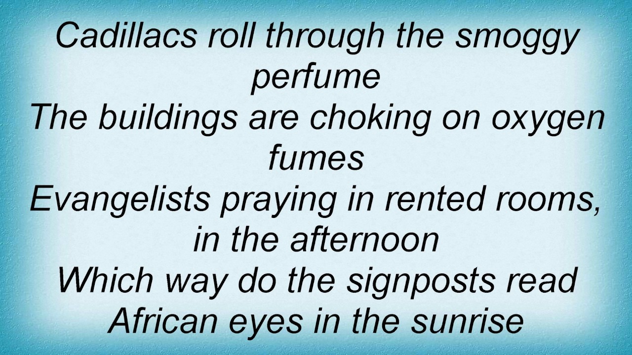 Al Stewart - Electric Los Angeles Sunset Lyrics