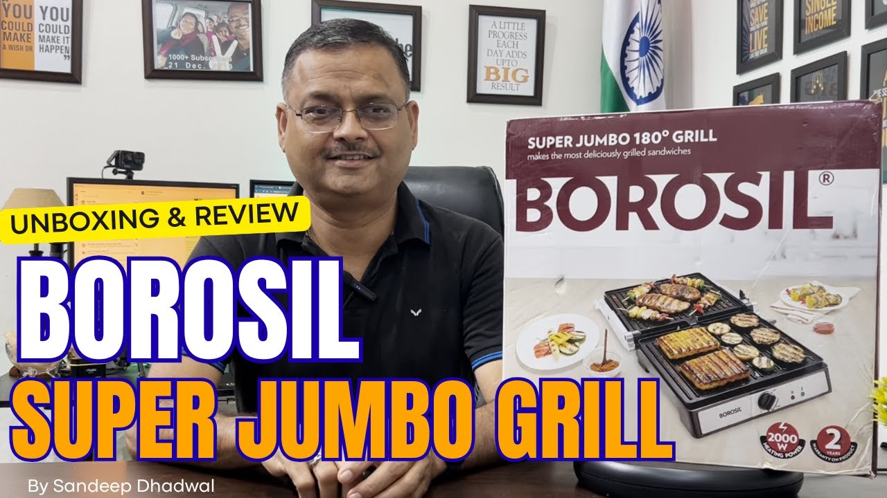 Borosil Super Jumbo Grill Sandwich Maker | Unboxing & Full Review | Makes 4 Crispy Sandwiches!