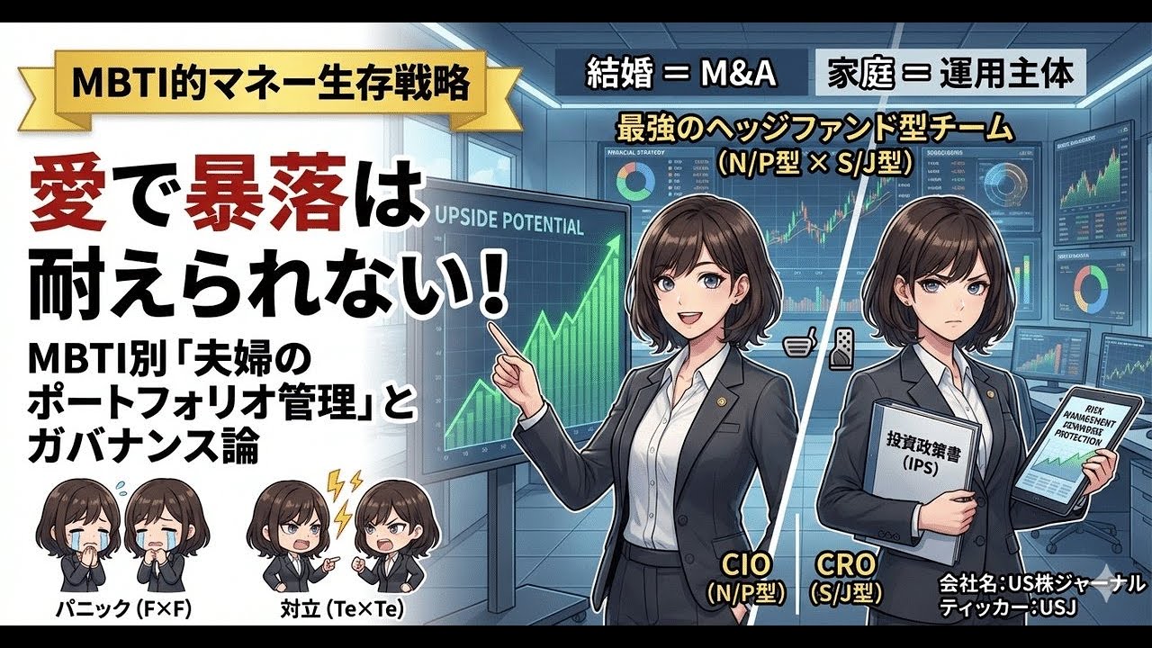 愛で暴落は耐えられない！MBTI別「夫婦のポートフォリオ管理」とガバナンス論